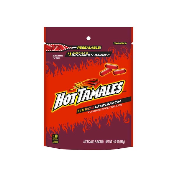 Hot Tamales 10 Oz. Fierce Cinnamon Stand Up Bag, PK8